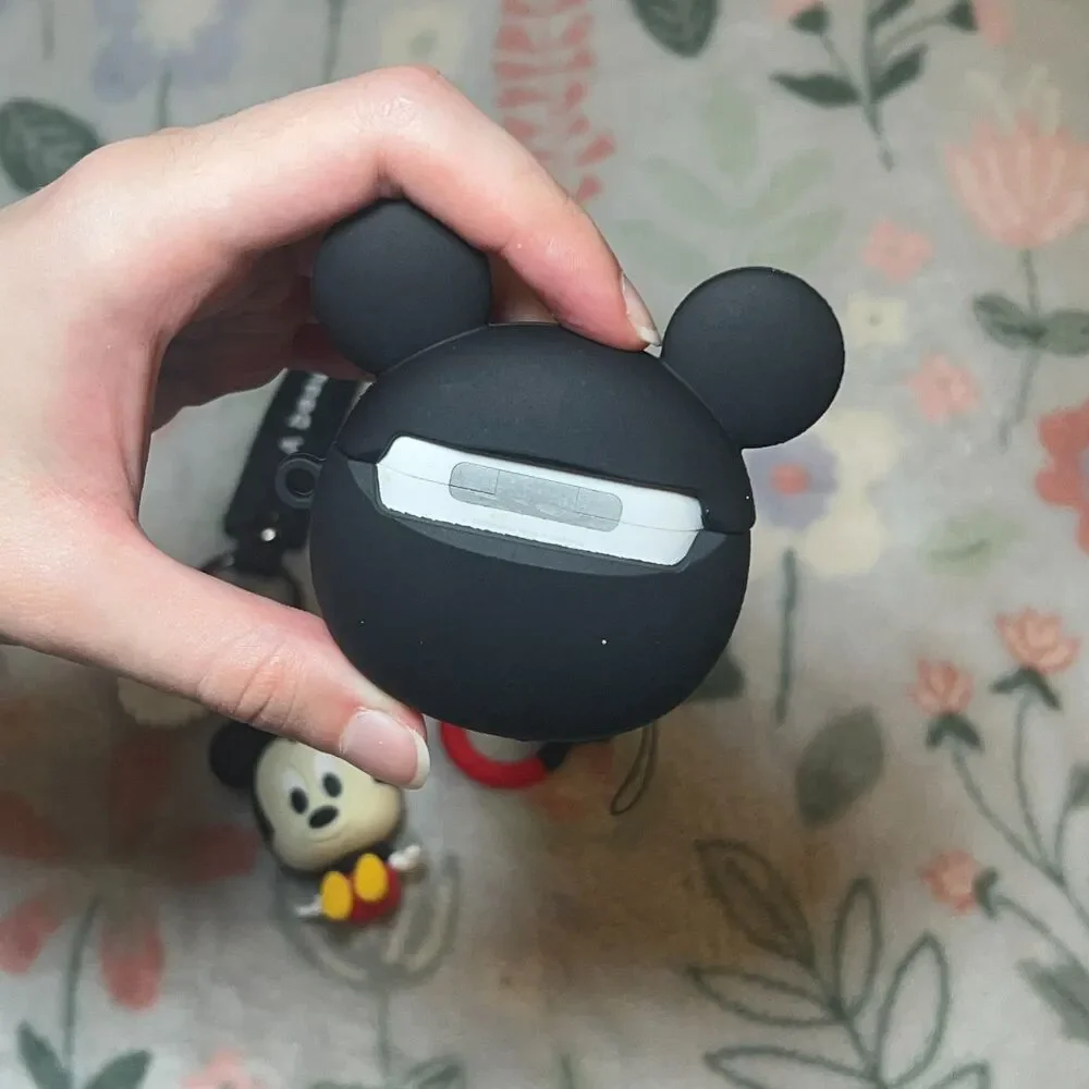 Disney Mickey Mouse Airpods 3/4 Case Cover with Keychains Wristlet Lanyard Keys